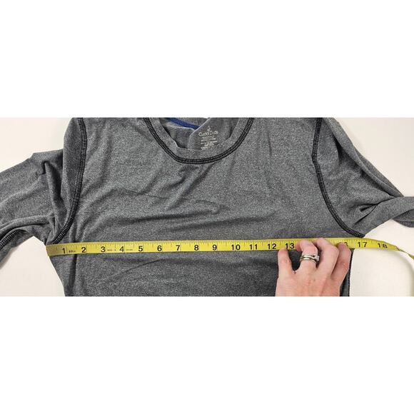 Cuddl Duds grey stretch base layer long sleeve with thumb holes sz M women top - Picture 5 of 6